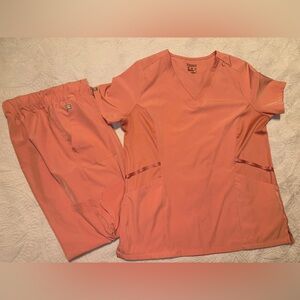 Hanes Pink Scrubs Two piece Large